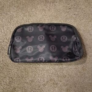 lululemon athletica X Disney Mickey Mouse Black Belt Bag  Pouch 1L